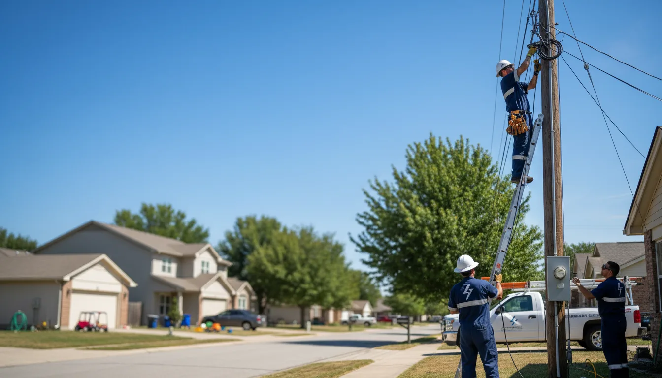 Residential electrician providing installation services in Hustler, WI